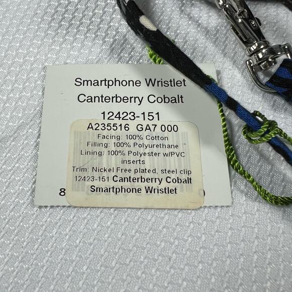 Vera Bradley Wristlet Wallet Canterberry Cobalt Retired Pattern 2013 - Picture 7 of 9